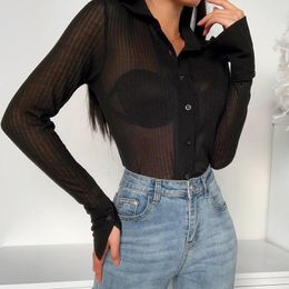 Camisa Transparente Para Mujer Oferta Online | DHgate.com