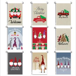 Christmas Decoration Garden Flags Christmas Gnomes Banner Dwarf Theme Banner Flags Festive Party Supplies Wholesale 15 Designs BT795