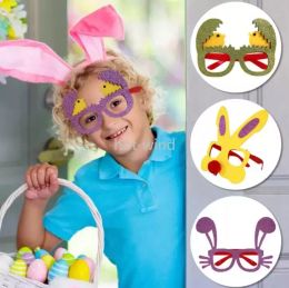 DHL Party Supplies Easter Glasses Egg Bunny Chick Rabbit Ear Eyeglass Frame Decoration Party-Favor Kids Gift EE