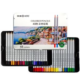 24/36/48/72 Color Professional Watercolor Pencil Set Art Sketch Drawing Wooden Lead Pencils Gift Art School Stationary Supplies 201223