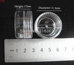 1000 x 5G Clear Travel Cream jar Pot 5ml Display Container 5g Plastic Make up Containersgood qualtity