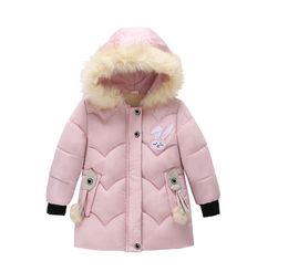 Emmababy Free Shipping children's hooded down jacket girl's cotton padded clothes baby's thickened cotton padded coat LJ201017