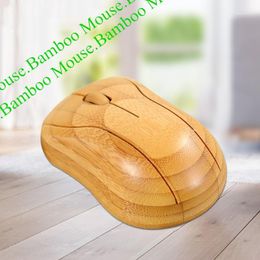 Mice Bamboo Mouse Wireless 2.4g 1600DPI Optical Silent Mute Gaming For Mac Laptop Computer PC Notebook Novelty Gifts 2021 Est1