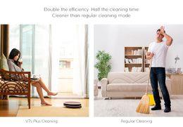 FreeShipping Plus Robot Vacuum Cleaner Sweep and Wet Mopping Disinfection For Hard Floors&Carpet Run 120mins Automatically Charge