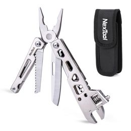 11.11 Hot Sales 10 IN 1 Multi Functional Wrench Folding EDC Hand Tool Stainless Steel Knife Pliers Tools for Outdoor Camping Y200321