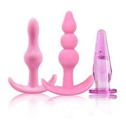 Massage 3pcs Anal Plug Buttplug Anal Beads Sex Toys For Men Gay Women Silicone G Spot Stimulator Prostate Massage Erotic Sex Product
