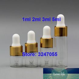 1ml2ml3ml5ml Mini Empty Glass Clear Cosmetic Serum Vial with Pipette,Small Sample Transparent Dropper Bottle for Essential Oil