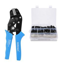 Handskit SN 2549 Spring Clamp Crimping 0.14-1.5MM AWG 28-18 Pliers Tool With 520pcs Dupont 2.54mm Pin Terminal Connectors Y200321