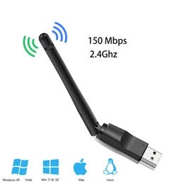 150Mbps MT7601 Wireless Network Card Mini USB WiFi Adapter LAN Wi-Fi Receiver Dongle Antenna 802.11 b/g/n for PC Windows