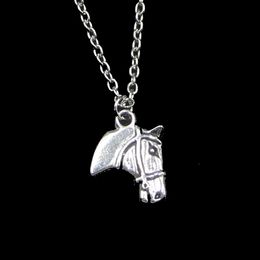 Fashion 20*16mm Horse Head Pendant Necklace Link Chain For Female Choker Necklace Creative Jewelry party Gift