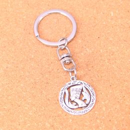 Fashion Keychain 22mm egyptian queen nefertiti Pendants DIY Jewelry Car Key Chain Ring Holder Souvenir For Gift