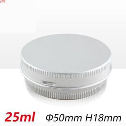 25ml Mini Aluminum Containers Refillable Makeup Tool Face Cream Eyeshadow Wax Tin Cans Box Metal Pots 50pcs/lotqualtity