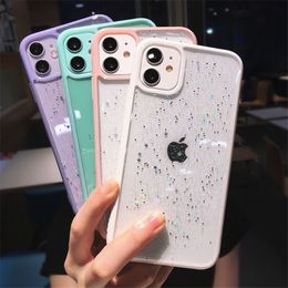Glitter Star Sequins Bling fashion coque designers case for For iphone 12 pro max phone cases Cover for iphone 11 Pro Max XS XR X Shockproof