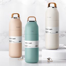 Travel Water Bottle 304 Stainless Steel Thermos Bottle Thermal Cup Vacuum Flask 350ml Coffee Insulated Cup Thermo Mug 6-12 Hours 201221