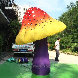 Giant Inflatable Mushroom Stage Background Decoration Prop Artificial Jungle Colorful Fungus Model Balloon For Dancing Party Events