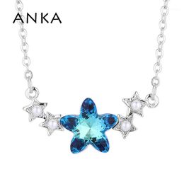 Pendant Necklaces ANKA Fashion Pentagram Necklace With Star Style Jewellery For Women Crystals From Austria #136972