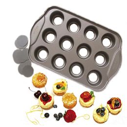 Nonstick Mini Cheesecake Pan,12 Cup Removable Metal Round Cake& Cupcake& Muffin Oven Form Mold For Baking Bakeware Dessert Tool T200111