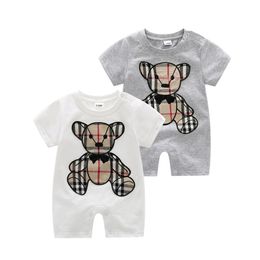 Newborn Cotton Baby Rompers Summer Girl Clothes Cartoon ClothesShort-sleeved Doll Collar Infant Jumpsuits Girl Clothing