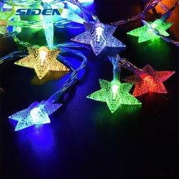 Holiday light 8m 60led 10m 100 LED Solar String rgb star Fairy Lights Waterproof Outdoor Decorated Garden Christmas Y201020