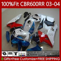 OEM Fairings For HONDA CBR600F5 CBR 600 RR F5 CC 2003 2004 Body 71No.99 CBR 600CC 600RR 600F5 03-04 CBR-600 CBR600 RR CBR600RR 03 04 Injection Mould Bodywork Red blue white