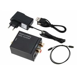 Digital to Analogue Audio Converter Cables Optical Fibre Toslink Coaxial Signal 2 RCA R/L Audio Decoder SPDIF ATV DAC Amplifier Adapter