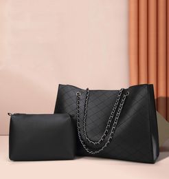 Shoulder Bags HBP composite bag messenger bag handbag purse new designer bag high quality fashion two in one Ribbed Cheque chain temperament