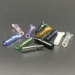 OD 8mm 12mm Flat Mouth Smoking Glass Filter Tip 30mm 35mm Length Holder Tube For Rolling Paper Dry Herb Tobacco Pipe