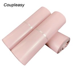 100Pcs 9 sizes Light Pink Courier Self-Seal Adhesive Storage Bag Poly Plastic Envelope Mailer Postal Mailing Bags Y200709