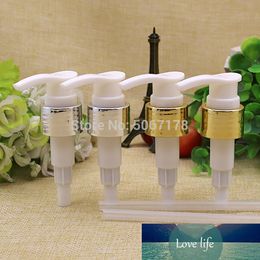 /100pcs 24R Gold/Silver Screw Pressure Pump Head DIY PP Cosmetic Emulsion Lotion Press Nozzle for Plastic Bottle