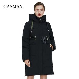 GASMAN Black patchwork down parka winter Women's jacket for women's coat warm outwear Female fashion brand thick jacket 020 210203