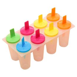 High quality Hot Selling 8PCS DIY Ice Cream Mould Frozen Icy Ice-lolly Icepop Block Maker Set