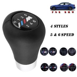 5/6 Speed Real Leather Gear Shift Knob Shifter With M For 1 3 5 6 Series E30 E32 Car Repair Replace Accessories #8061