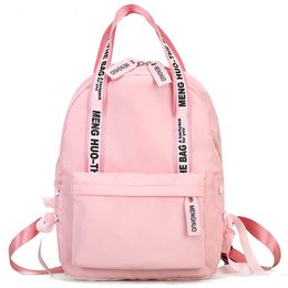 Large Capacity Backpack Women Preppy School Bags For Teenagers Female Nylon Travel Bags Girls Bowknot Backpack Mochilas