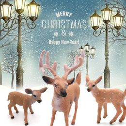 Christmas Decorations 2021 White-Tailed Reindeer Simulation Deer Simulated Xmas Elk For Desktop Drop 1