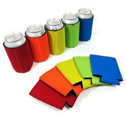 wholesale 330ml Beer Cola Drinkware Handle Drink Can Holders Bag Ice Sleeves Freezer Pop Holders Koozies 12 Colour