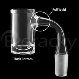 DHL!!! Smoking US Grade Full Weld 25mmOD Thick Bottom Beveled Edge Quartz Banger 45&90 Nails For Glass Water Bongs Dab Rigs