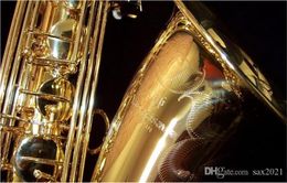 T-902 Bb Tune Tenor Saxophone High Quality Brass Gold Lacquer Western Playing Musical Instrument Sax With Case