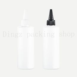 30pcs/lot 250ml white black pointed mouth cap Plastic cream bottle,250cc skin-care bottle,pet shampoo container