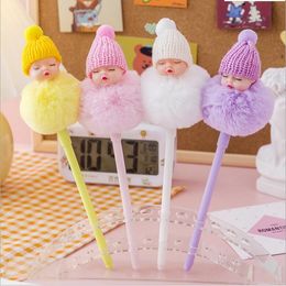 Sweet and lovely girl heart baby hair ball neutral pen student creative water Ballpoint Pens Children. Adult only
