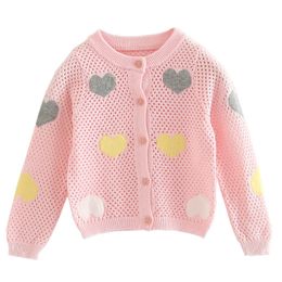 Girls Cardigans Sweater Jacket Kids Pink Girl Coat For 1 2 3 4 5 6 7 8 Years Old Outcoat Shawl Girls Clothing OKC195110 201106