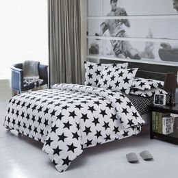 Classical black and white cotton Bedding set home textile bed linen Duvet cover Bedclothes ,Twin/Full/Queen/King Size 201022