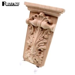 RUNBAZEF Solid Wood Furniture Carved Home Wedding Decoration Accessories Corbel Rome Stigma Craft Figurine Miniature Ornaments T200709