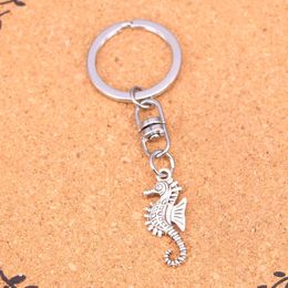 Fashion Keychain 29*12mm hippocampus seahorse Pendants DIY Jewellery Car Key Chain Ring Holder Souvenir For Gift