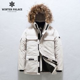 New Winter mens Jacket unisex Warm Down Jacket Stand-up Collar With a Hood Cold Warm Down Coat Windproof Parkas 201111