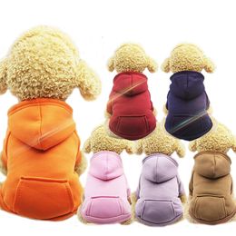 Pet Dog Hoodie Coat With Hood Soft Fleece Warm Puppy Clothes Dog Sweater Winter Dog Clothes For Dogs Cats Pet Coat Jacket Y200922
