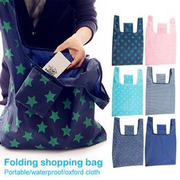 Storage Bags Folding Bag Large Capacity Shopping Foldable Reusable Waterproof Eco-Friendly With Small NIN668