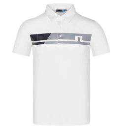 Spring Summer New Men Short Sleeve Golf T Shirt White or Black Sports Clothes Outdoor Leisure Golf Shirt S-XXL in Choice Free shipping