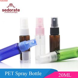 Sedorate 50 pcs/Lot 20ML Spray Bottles For Perfume Plastic PET Mist Automizer Refillable Cosmetic Packaging JX101-2good product
