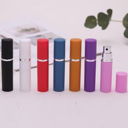 DHL 5ml 7color Empty Spray Perfume Bottle Aluminium Anodized Compact Spray Perfume Atomiser Fragrance Glass Scent-bottle