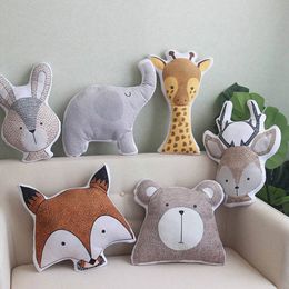 Kids Cute Educational Cushion Animals Baby Pillow Baby Room Decor Child Stuffed Soft Toys For Newborns Christmas Gifts LJ201014